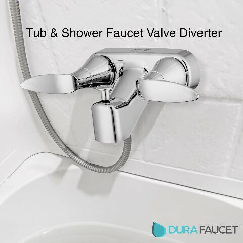 Dura Faucet DF-SA110LH-CP RV Tub & Shower Faucet Valve Diverter with Winged Levers (Chrome)