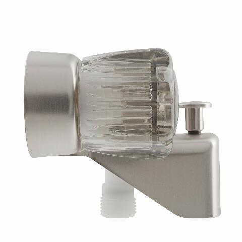 Dura Faucet DF-SA110S-SN RV Tub & Shower Faucet Valve Diverter with Smoked Acrylic Knobs (Brushed Satin Nickel)