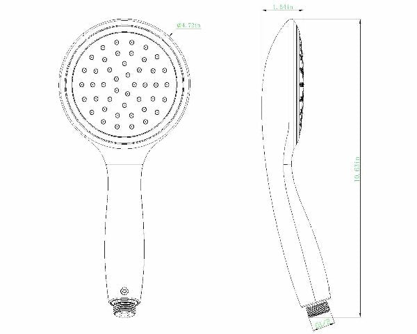 Dura Faucet DF-SA470K-CP RV Pressure-Assist Hand Held Shower Kit with Air-Turbo Technology (Chrome)