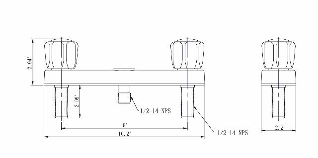 Dura Faucet Economical Shower Faucet with Classic Clear Acrylic Knobs (Chrome Polished)