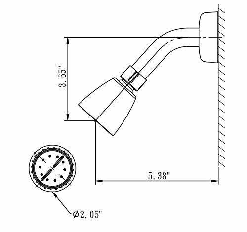 Dura Faucet Economical Shower Faucet with Classic Clear Acrylic Knobs and Shower Head (Chrome Polished)