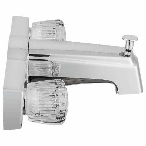 Dura Faucet Economical Classic Tub and Shower Faucet with Diverter (Chrome Polished)