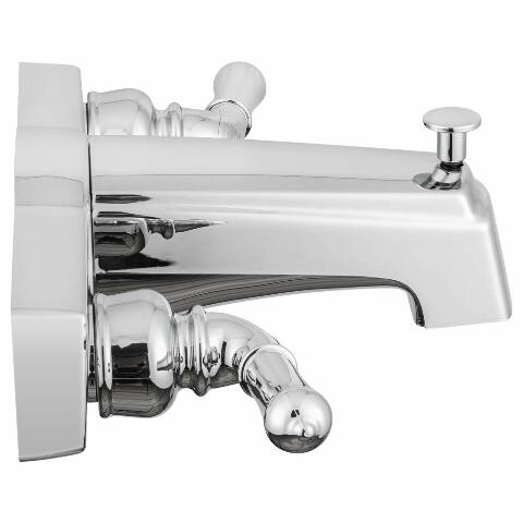 Dura Faucet Economical Two Handle Classic Tub and Shower Faucet Diverter Compatible with Handheld Shower (Chrome Polished)