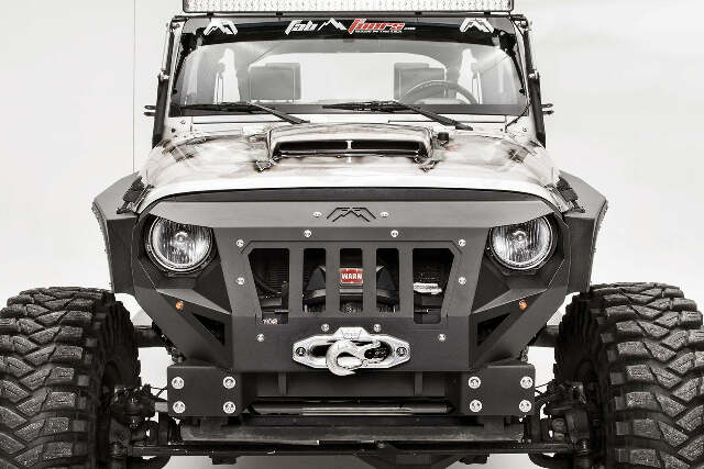 Fab Fours GR1000-1 Grumper Grill/Front Bumper Fits 07-18 Wrangler (JK)