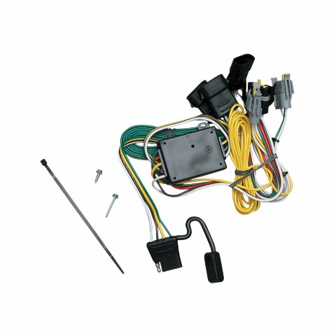 Tekonsha 118343 T-One® T-Connector Harness, 4-Way Flat, w/Converter, Compatable with 1992-1994 Ford E-150 Econoline, 1992-1994 Ford E-250 Econoline, 1992-1994 Ford E-350 Econoline, 2001-2003 Ford Escape, 2001-2003 Mazda Tribute,Black