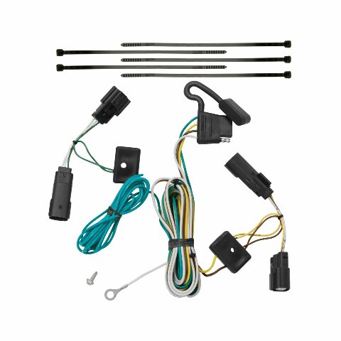 TEKONSHA T-One® T-Connector Harness, 4-Way Flat, Compatible with Select Ford Flex,Black