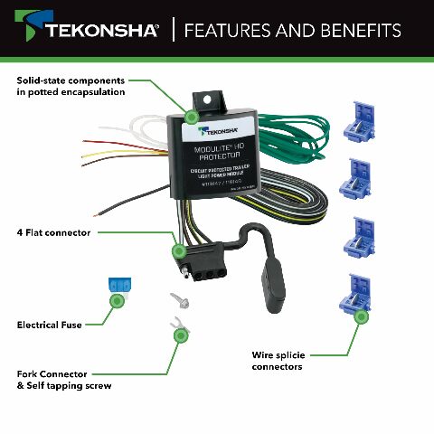 Tekonsha 119147 ModuLite HD Protector Trailer Light Power Module