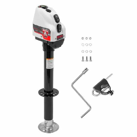 Bulldog Cases 500200 Powered Trailer Jack, A-Frame, 4,000 lbs. Lift Capacity, Bolt-On, 22 Inch Travel