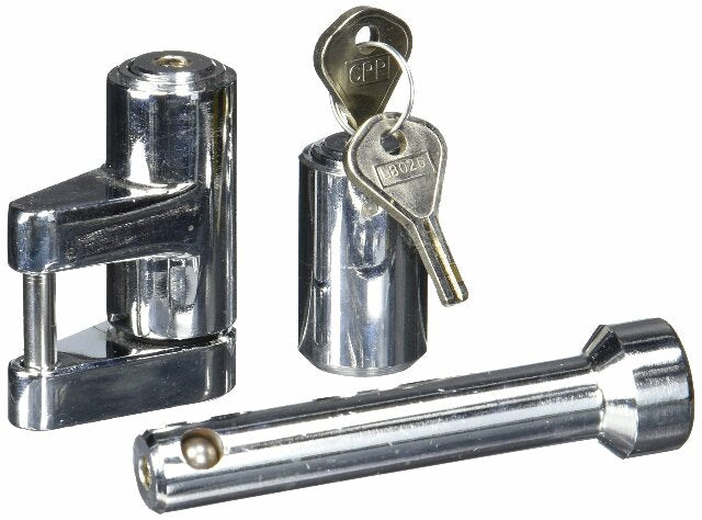 Bulldog Cases Bulldog 580404 5/8" Dogbone Lock with Coupler Lock, Chrome