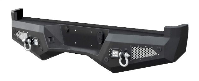 Steel Rear Bumper Compatible with Ford F-250 & F-350 | Includes 2 Flush Mount LED Cube Lights | Retains Access to Spare Tire | 2 Shackle Recovery Points | DV8 Offroad 2017-2021