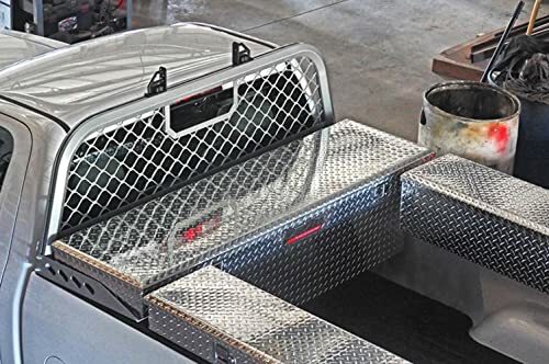 Dee Zee DZ95050R Silver Aluminum Mesh Cab Rack