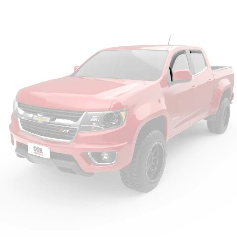 EGR 571395 In-Channel Window Visors Front And Rear Set, Matte Black Finish, Compatible With Select Chevrolet Colorado And GMC Canyon Models
