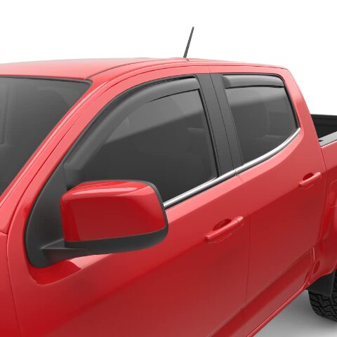 EGR 571395 In-Channel Window Visors Front And Rear Set, Matte Black Finish, Compatible With Select Chevrolet Colorado And GMC Canyon Models