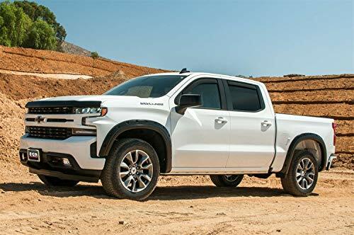 EGR 571695 In-channel Window Visors Front and Rear Set, Matte Black Finish, Compatible with Chevrolet, GMC Silverado, Sierra Crew Cab Models