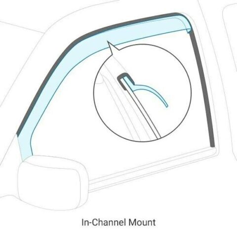 EGR 57 in-channel window visors front and rear set, dark smoke finish, Compatible with select Chevrolet and GMC models 1971
