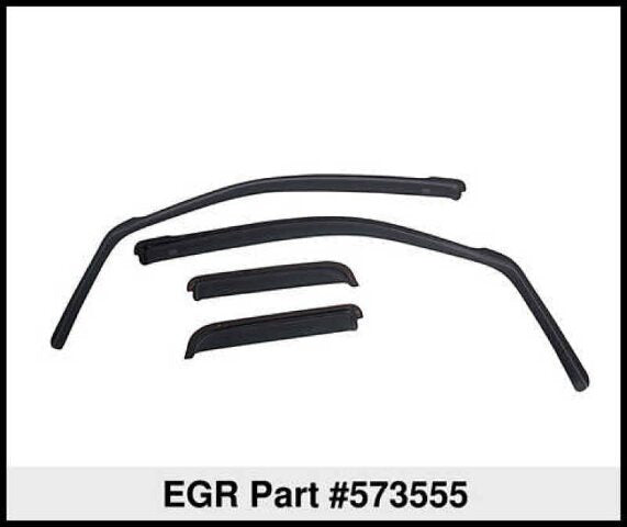 EGR 573555 Window Visors Full Set Truck Accessory With Smooth Matte Finish, Compatible Compatible with Select  to  Ford Ranger Models 2022