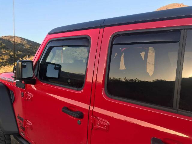 EGR 575255 in-Channel Window Visors Front and Rear Set, Matte Black Finish, Compatible with Jeep Gladiator, Wrangler JL Crew Cab Models