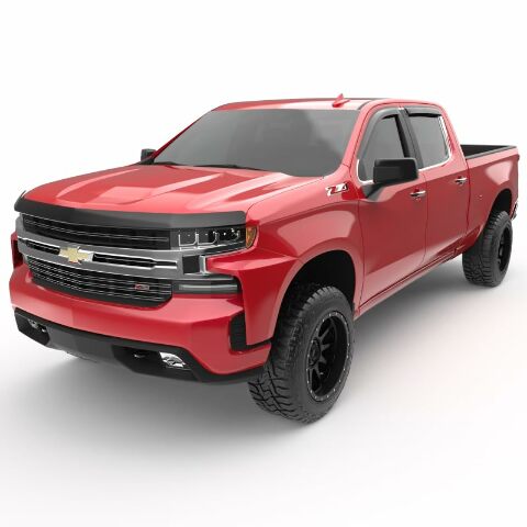 EGR 641691 tape-on window visors front and rear set dark smoke finish compatible with select Chevrolet and GMC models