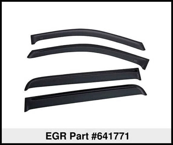 EGR 641771 Window Visors Full Set Truck Accessory with Smooth Smoke Finish, Compatible Compatible with Select  to  Chevrolet Silverado HD Models 2018