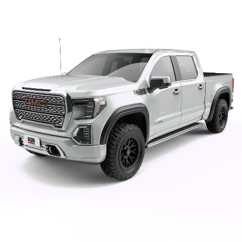 EGR 751794 rugged look fender flare set, matte black finish, compatible with select GMC Sierra models