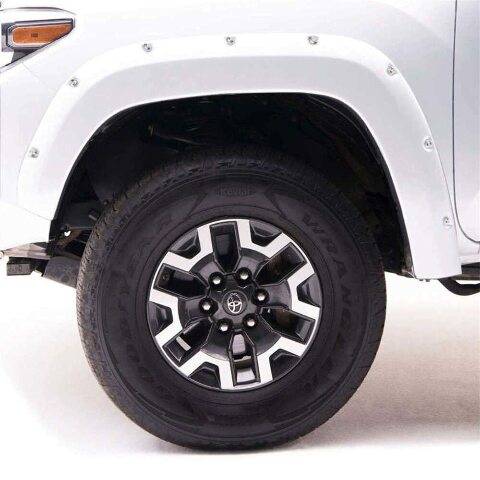 EGR Bolt‑On Color Match Fender Flares– Compatible with Chevy Silverado – (6–8 ft Bed) | Summit White GAZ Paint Match 2019
