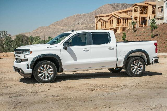 EGR 791694 bolt-on look fender flare full set, matte black finish, compatible with select Chevrolet Silverado models