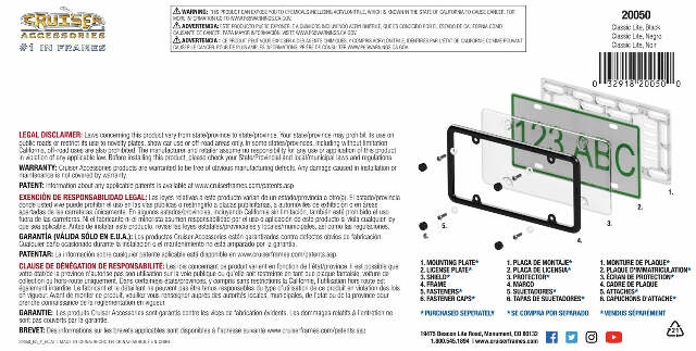 Cruiser Accessories 20050 License Plate Frames
