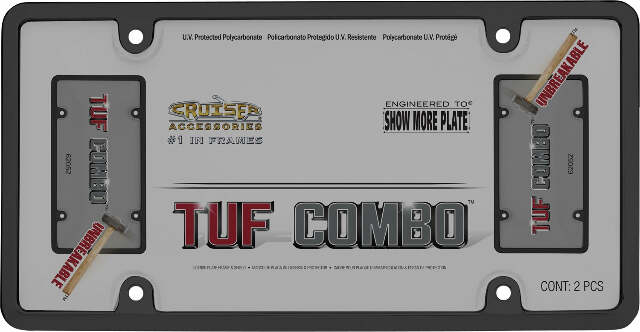 Cruiser Accessories 62052 License Plate Frame/Shield Combos