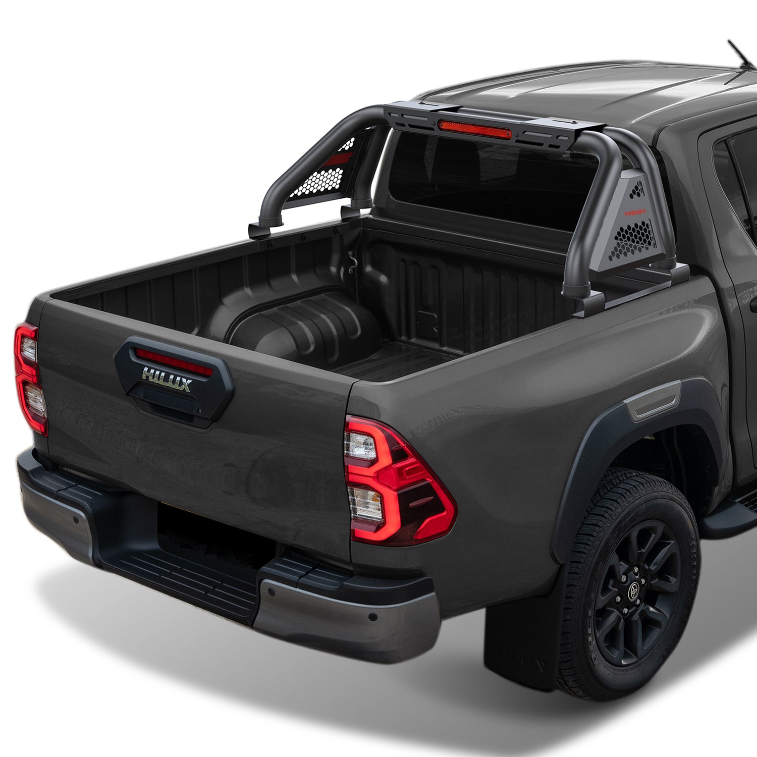 Fenza off-road bed roll bars with matte black finish