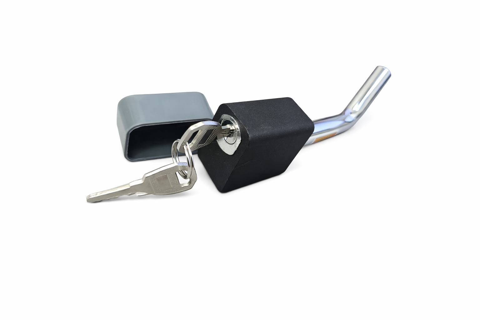 Fenza Trailer Hitch Lock Compatible with 1-1/4 Inch Receiver, 1/2 Inch Pin Diameter, Heavy Duty Steel Trailer Lock with Keys for Towing Accessories