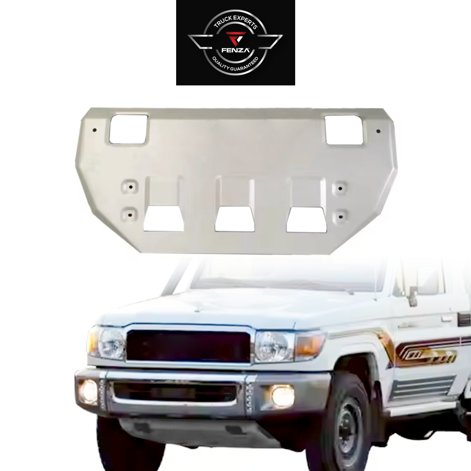 Fenza Heavy-Duty Front Skid Plate – Compatible with Toyota Land Cruiser 70 Series Pickup | Underbody Protection