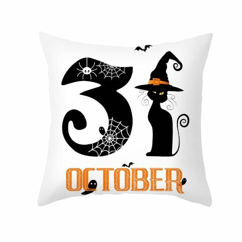 Fenza 4 Piece Set Halloween Throw Pillow For Family Room And Living Room Terrace Home Decor Made Of Durable Polyester Halloween Theme