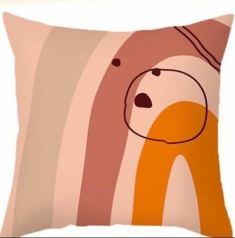 Fenza Handmade 2024 Pantone 13-1023 Inspired Peach Fuzz Linen Throw Pillows 4 Piece Set,18X18 Pillow Inserts Double Sided Printed Pattern Bedroom Decor Ideal For Interior Designer Home Decor