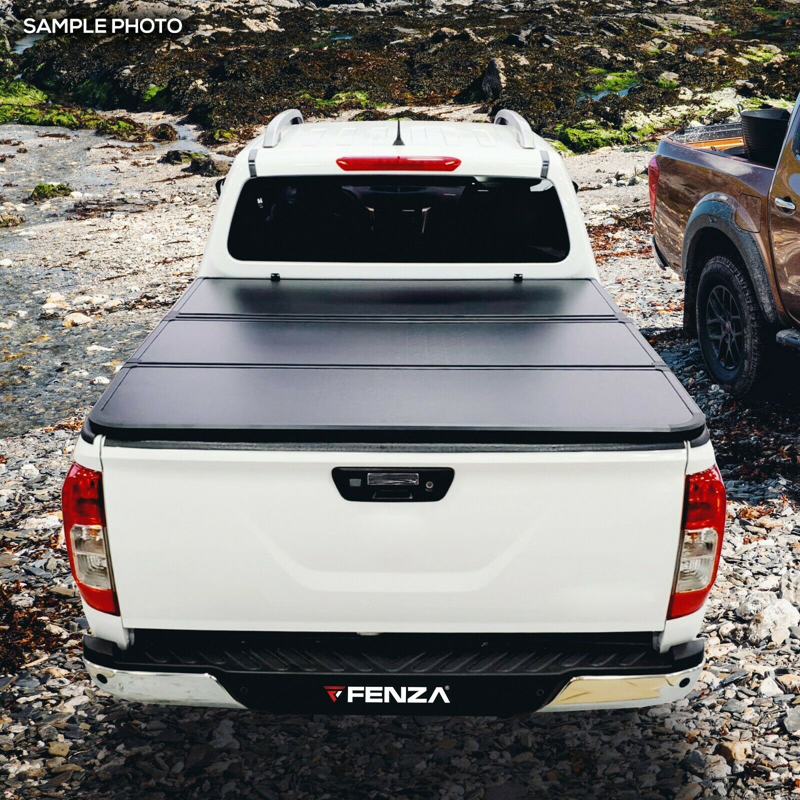 Hard tri-fold tonneau cover installed on Ford Maverick 2022+ Double Cab