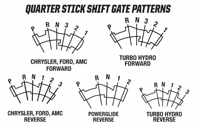 Hurst 316 Pistol Grip 2 Rear Exit Automatic Shifter Compatible with Powerglide and Turbo 350 2020