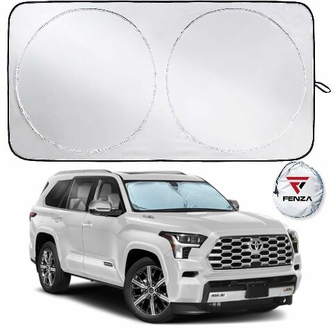Fenza Car Accessories: Windshield Sun Shade - Car Accessories For Interior, Reflective Sunshade Offers Ultimate Protection For Car, Suvs, Trucks Interior - Car Sun Shade Windshield Blocker