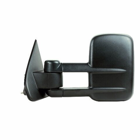 Compatible with System Driver Side Towing Mirror Compatible with Silverado/Sierra, 2500, 3500, Textured Black, Dual Lens, 1st Design, Foldaway, Manual