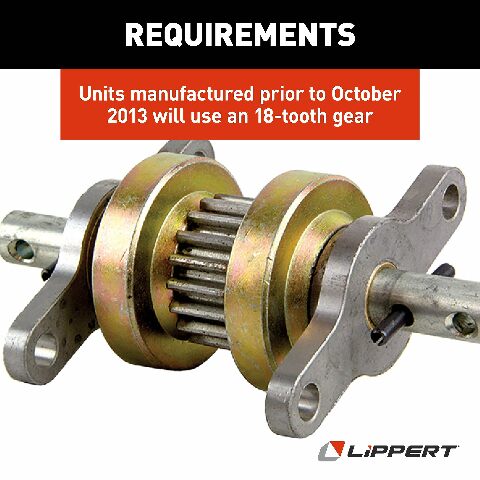 Lippert 123356 Heavy Duty RV Slide-Out Gear Pack with Steel Rollers 2.5" x 2.5"