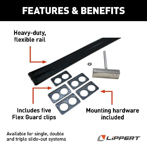 Lippert Components 1346281 Flex Guard Double Kit with Hardware Black, Standard