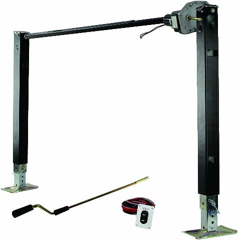 Lippert 5th Wheel Landing Gear Follow Leg, 29-1/2" Universal Replacement with Snap Pin, Durable Powder-Coated Assembly - 179014, Black