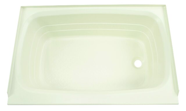Lippert Replacement 24" x 36" Parchment Bathtub with Right Drain, Scratch-Resistant ABS Acrylic Compatible with RVs, Travel Trailers, 5th Wheels, Motorhomes - P2436RHSPK