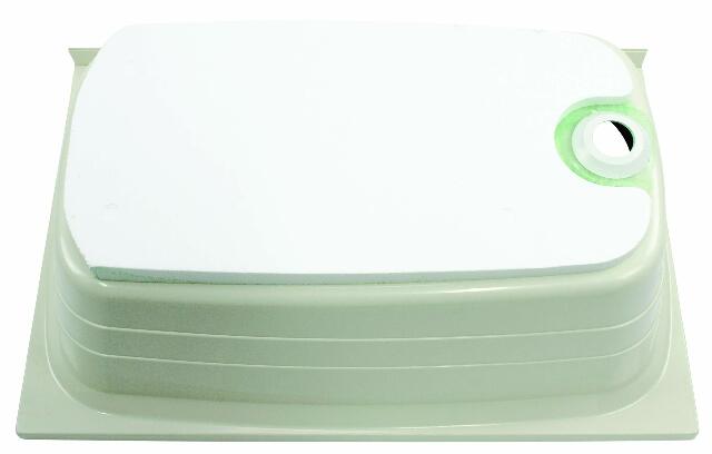 Lippert Replacement 24" x 36" Parchment Bathtub with Right Drain, Scratch-Resistant ABS Acrylic Compatible with RVs, Travel Trailers, 5th Wheels, Motorhomes - P2436RHSPK