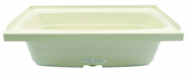 Lippert Replacement 24" x 40" Parchment Bathtub with Center Drain, Scratch-Resistant ABS Acrylic Compatible with RVs, Travel Trailers, 5th Wheels, Motorhomes - P2440CDSPK
