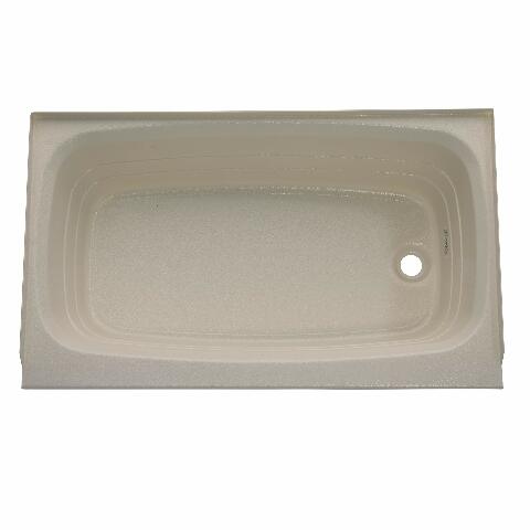 Lippert Replacement 24" x 40" Parchment Bathtub with Right Drain, Scratch-Resistant ABS Acrylic Compatible with RVs, Travel Trailers, 5th Wheels, Motorhomes - P2440RHSPK