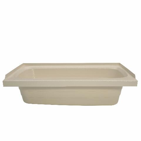 Lippert Replacement 24" x 40" Parchment Bathtub with Right Drain, Scratch-Resistant ABS Acrylic Compatible with RVs, Travel Trailers, 5th Wheels, Motorhomes - P2440RHSPK