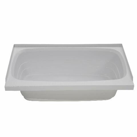 Lippert Replacement 24" x 40" White Bathtub with Right Drain, Scratch-Resistant ABS Acrylic Compatible with RVs, Travel Trailers, 5th Wheels, Motorhomes - W2440RHSPK