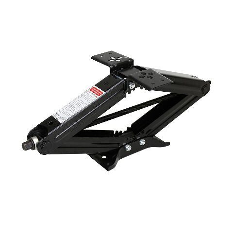 Lippert Manual RV Scissor Jack Kit, 5,000 lbs. 24" Extended, 4-1/4" Retracted, Universal Bolt-on or Weld-on Compatible with Travel Trailer, 5th Wheel, Stable Bow-Tie Base, Crank Handle Sold Separately - 285325