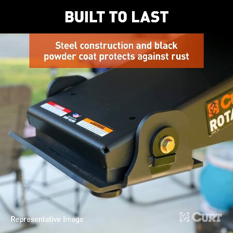 Lippert Components Curt 328330 18K Rota-Flex Rubberized Fifth Wheel Pin Box
