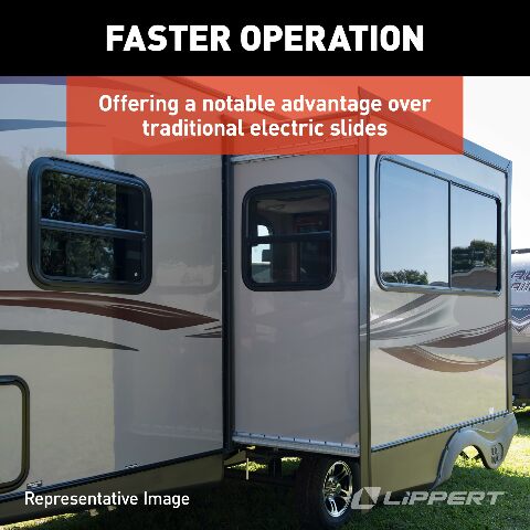 Lippert Replacement 39" Hydraulic Cylinder Compatible with Slide-Outs on 5th Wheel RVs, Travel Trailers and Motorhomes, 24" Stroke, 1-1/2" Bore, Aluminum - 339031