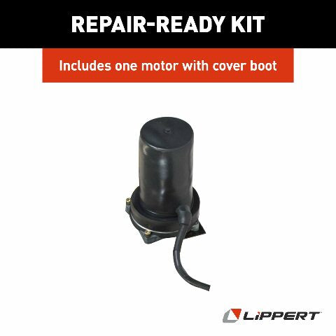Lippert Replacement Motor Compatible with High-Speed Electric RV Stabilizer Jack System on 5th Wheels and Travel Trailers, Cover Boot Included - 352338